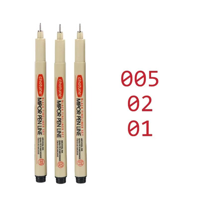 Art Manga Contur stilou Pigment Căptușeală Micron Pen Marker Set Hook Line Ac Pen pentru Schiță Moale Perie Papetarie Articole de artă