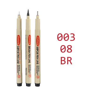 Art Manga Contur stilou Pigment Căptușeală Micron Pen Marker Set Hook Line Ac Pen pentru Schiță Moale Perie Papetarie Articole de artă