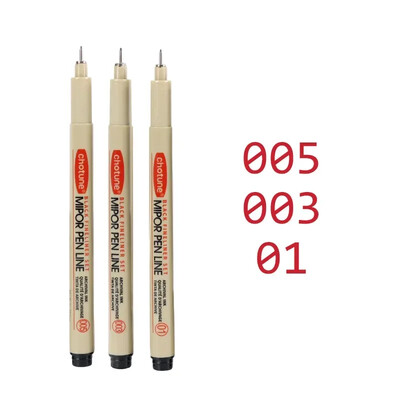 Art Manga Contur stilou Pigment Căptușeală Micron Pen Marker Set Hook Line Ac Pen pentru Schiță Moale Perie Papetarie Articole de artă