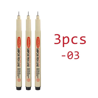 Art Manga Contur stilou Pigment Căptușeală Micron Pen Marker Set Hook Line Ac Pen pentru Schiță Moale Perie Papetarie Articole de artă