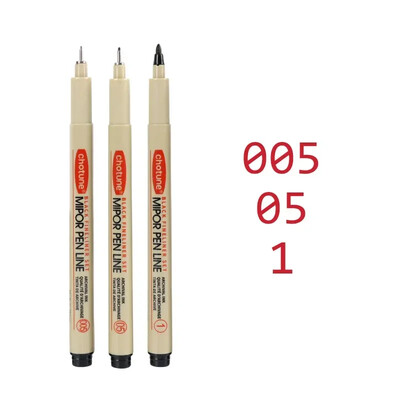 Art Manga Contur stilou Pigment Căptușeală Micron Pen Marker Set Hook Line Ac Pen pentru Schiță Moale Perie Papetarie Articole de artă