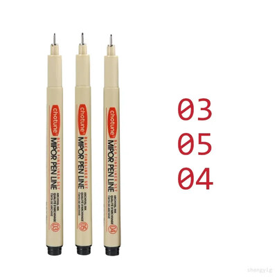 Art Manga Contur stilou Pigment Căptușeală Micron Pen Marker Set Hook Line Ac Pen pentru Schiță Moale Perie Papetarie Articole de artă