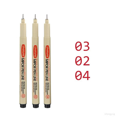 Art Manga Contur stilou Pigment Căptușeală Micron Pen Marker Set Hook Line Ac Pen pentru Schiță Moale Perie Papetarie Articole de artă