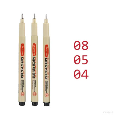 Art Manga Contur stilou Pigment Căptușeală Micron Pen Marker Set Hook Line Ac Pen pentru Schiță Moale Perie Papetarie Articole de artă
