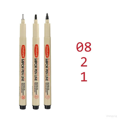 Art Manga Contur stilou Pigment Căptușeală Micron Pen Marker Set Hook Line Ac Pen pentru Schiță Moale Perie Papetarie Articole de artă