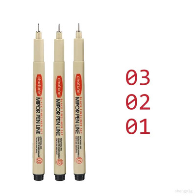 Art Manga Contur stilou Pigment Căptușeală Micron Pen Marker Set Hook Line Ac Pen pentru Schiță Moale Perie Papetarie Articole de artă
