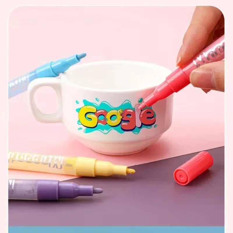 Uued 24 värvi akrüülpliiats akrüülvärvi markerpliiatsid kangalõuendi, kunstikivide maalimise, kivide, kaartide valmistamise, metalli ja keraamika jaoks