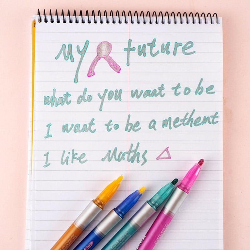 Marcatori de artă cu linii duble, 8 culori, evidențiator, bricolaj, graffiti, contur, pix pentru artă, culoare metalică, pixuri pentru desen, pixuri, marcatori