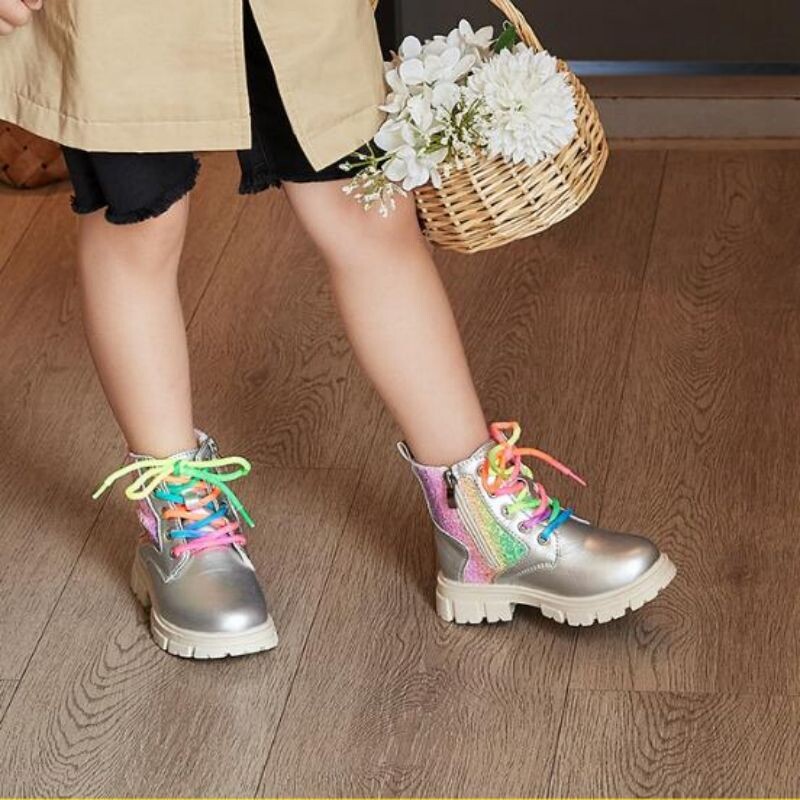 Lastejalatsid Sügis Talv Lapsed Ehtsast nahast Chelsea saapad Mood Tõmblukk Bränd Disain Poistele Tüdrukutele Kõrged tossud Waterpr