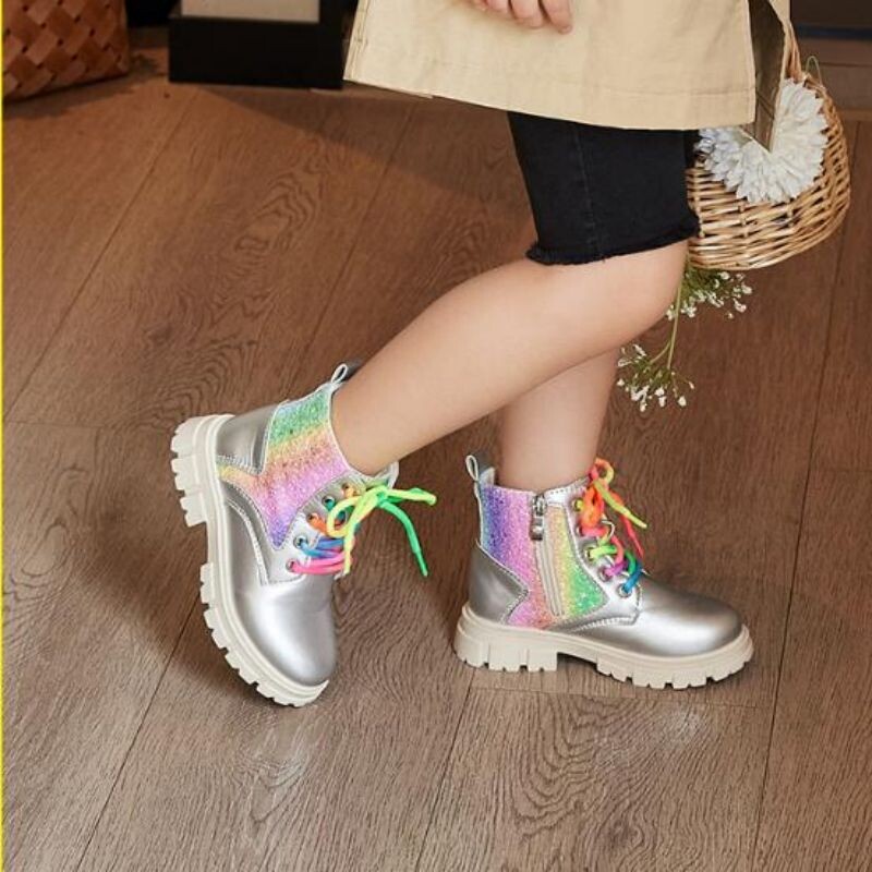 Lastejalatsid Sügis Talv Lapsed Ehtsast nahast Chelsea saapad Mood Tõmblukk Bränd Disain Poistele Tüdrukutele Kõrged tossud Waterpr