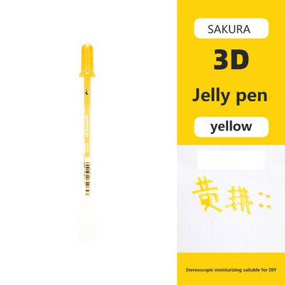 Japan SAKURA 3D Jelly Pen Color Marker Τρισδιάστατο Comics Manicure Λογαριασμός χεριών DIY Creativity Student Stationery