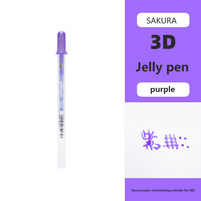 Japan SAKURA 3D Jelly Pen Color Marker Τρισδιάστατο Comics Manicure Λογαριασμός χεριών DIY Creativity Student Stationery