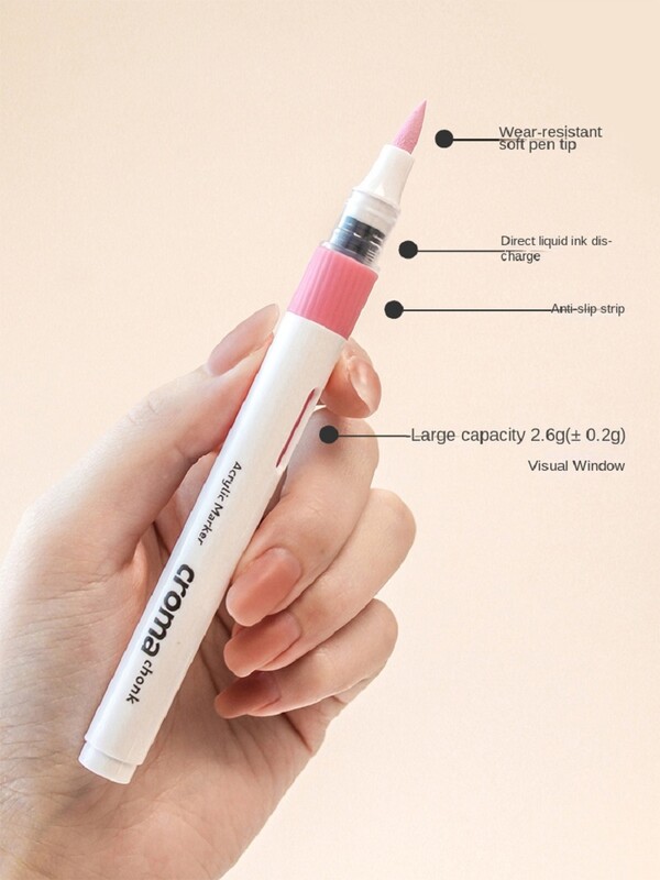 markere acrilice croma chonk, 72 de culori, un singur opac, stivuibile, creioane acuarela pentru copii, artă rezistentă la apă, perie de doodle DIY