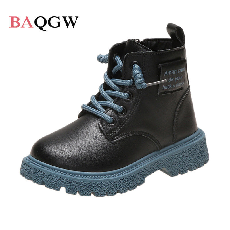 Gležnjače s patentnim zatvaračem za djevojčice Proljeće i jesen Nove dječje kožne debele potplate Ležerne modne prozračne korejske stilske neklizajuće