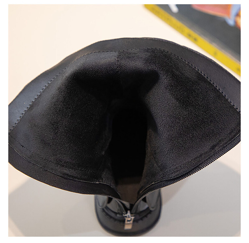 Cizme lungi de iarnă pentru fete din piele PU Cizme înalte de epocă cu platformă impermeabilă tendință moda adolescentă cizme de zăpadă fete