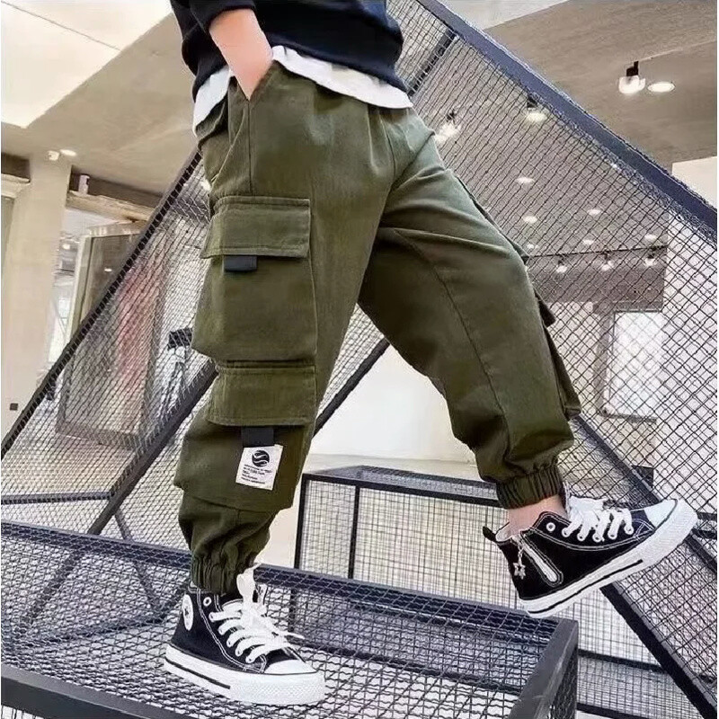 Pantaloni sport pentru copii Pantaloni cargo pentru băieți Pantaloni de jogging hip hop pentru adolescenți Pantaloni mari copii talie înaltă Vestiment de stradă vintage Pantaloni largi Copii