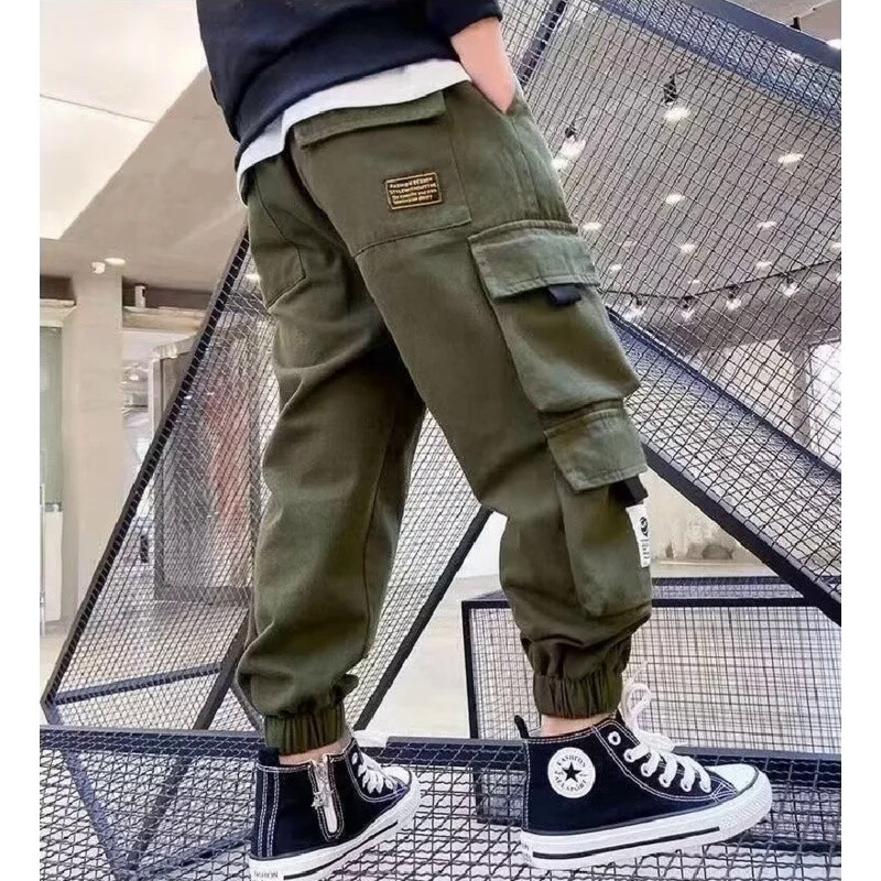 Pantaloni sport pentru copii Pantaloni cargo pentru băieți Pantaloni de jogging hip hop pentru adolescenți Pantaloni mari copii talie înaltă Vestiment de stradă vintage Pantaloni largi Copii