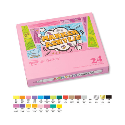 18/84 Colors Acrylic Paint Pens Brush Marker Pens for Artist Rock Painting,Glass,Ceramic Fabric Card Making Art Supplie