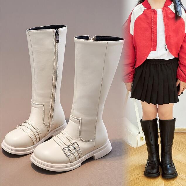 Noi Copii Cizme din piele Moda Fete Pantofi caldi Cizme de zapada Toamna Iarna Printesa Studenta Pantofi casual Cizme copii Marimea 27-36