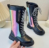 Noua moda de iarna Cizme pentru copii Cizme lungi pentru fete Cizme de zapada din piele pentru baieti antiderapante Pantofi de scoala pentru copii Pantofi sport pentru fete de toamna