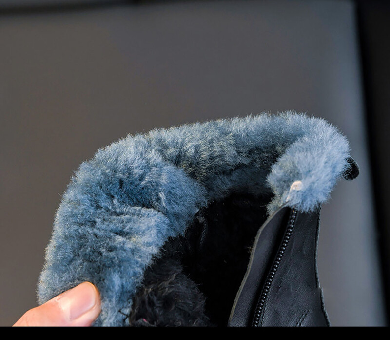 6-18 m. Korėjos stiliaus žieminiai madingi batai mergaitėms Stori šilti dirbtinio kailio sniego batai minkštu padu neslidūs madingi batai mergaitėms