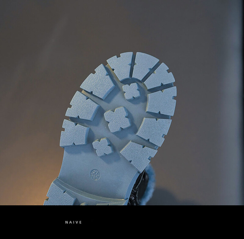 6-18 m. Korėjos stiliaus žieminiai madingi batai mergaitėms Stori šilti dirbtinio kailio sniego batai minkštu padu neslidūs madingi batai mergaitėms