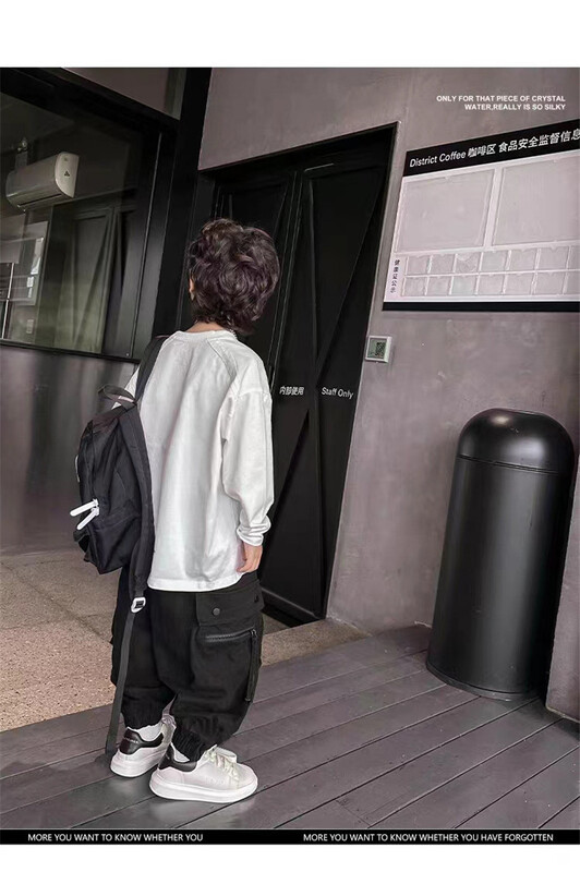 Poiste vabaaja püksid kevad-sügis suured lapsed spordi pikad püksid teismeliste tänavarõivad kottis püksid lastele mood jooksupüksid