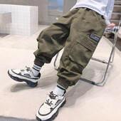 Момчета Карго панталони за 4-12 години Момчета Ежедневни спортни панталони Детски Детски панталони Дрехи Ново детско облекло