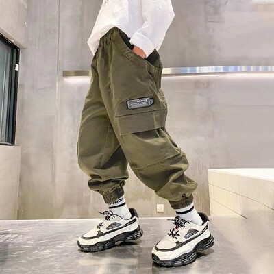 Момчета Карго панталони за 4-12 години Момчета Ежедневни спортни панталони Детски Детски панталони Дрехи Ново детско облекло