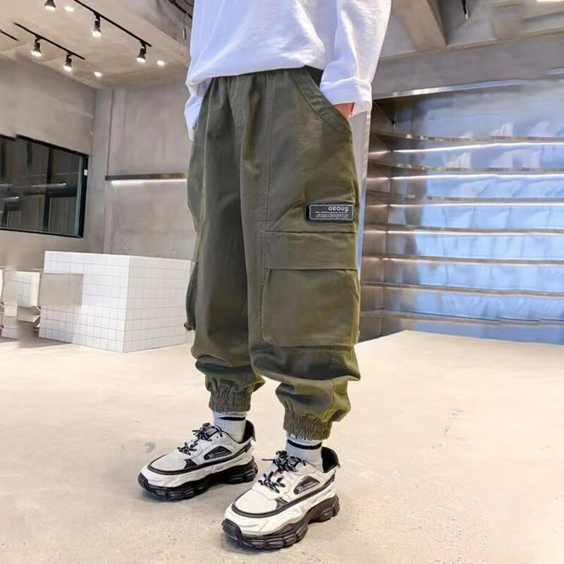 Момчета Карго панталони за 4-12 години Момчета Ежедневни спортни панталони Детски Детски панталони Дрехи Ново детско облекло