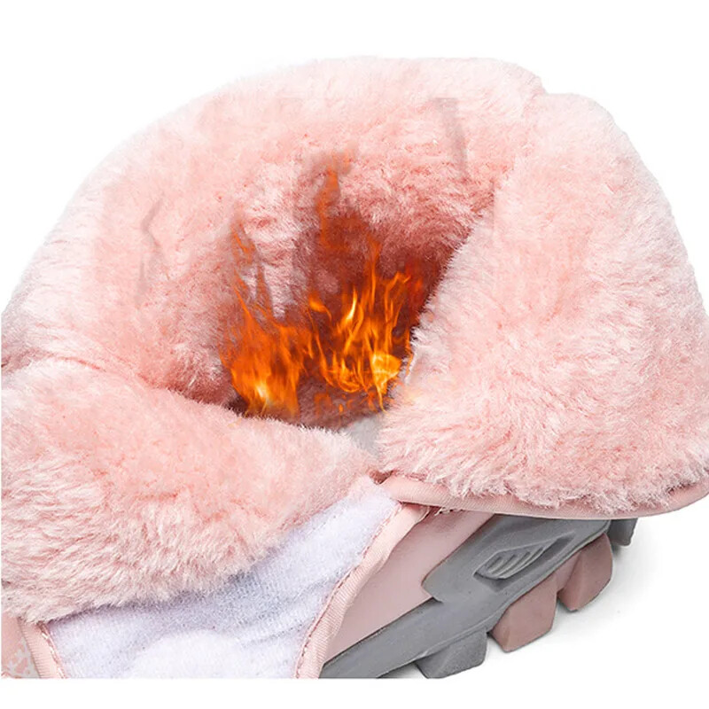 Lastele Tüdrukutele 6-10-aastased lumesaapad väikelastele poistele Talvised soojad karusnahast kingad, plüüsist moeplatvormid lühikesed saapad