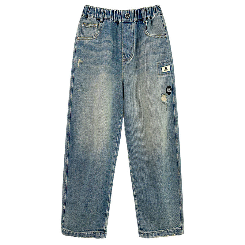 Pantaloni casual din denim de înaltă calitate Adolescenți băieți Noutăți 2024 Blugi pentru copii primăvară toamnă Pantaloni cu talie mijlocie pentru băieți 5-14 ani