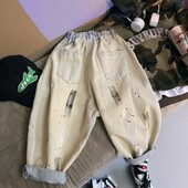 Pantaloni Jeans pentru băieți Pantaloni lungi Bumbac 2024 Moda Primăvară Toamnă Pantaloni copii pentru copii Adolescenți Îmbrăcăminte pentru copii