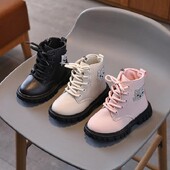 Copii 2024 noi cizme prințesă pentru copii pantofi anti-alunecare de exterior fete primăvară toamnă piele cizme scurte de drumeție cizme de modă