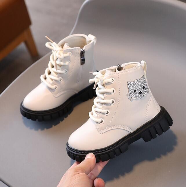 Copii 2024 noi cizme prințesă pentru copii pantofi anti-alunecare de exterior fete primăvară toamnă piele cizme scurte de drumeție cizme de modă