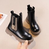 Copii Încălțăminte din bumbac Copii Cizme calde Anti-alunecare rezistente la uzură Băieți Fete Pantofi din piele Bebeluși Cizme de zăpadă la modă în stil britanic