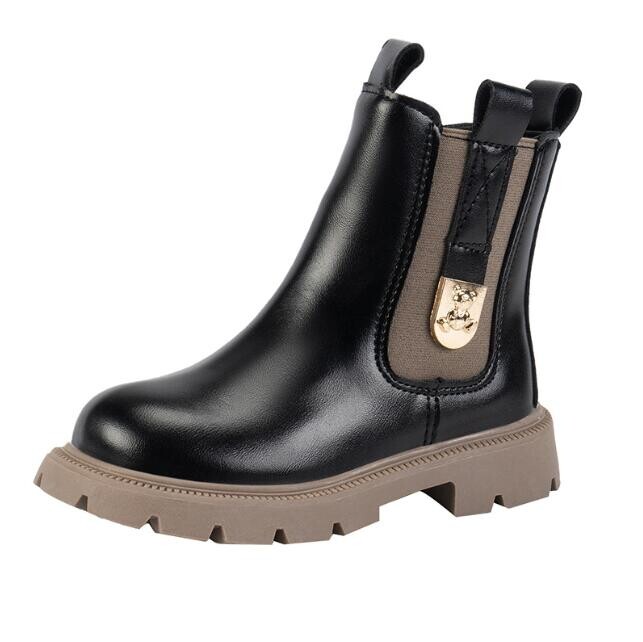 Copii Încălțăminte din bumbac Copii Cizme calde Anti-alunecare rezistente la uzură Băieți Fete Pantofi din piele Bebeluși Cizme de zăpadă la modă în stil britanic