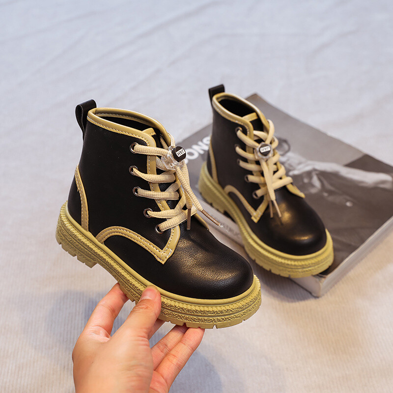 Toamnă Versatile Fete Copii Cizme Causal Scurte Cizme din piele Moda Anti-alunecare Cauciuc Talpa moale Copii Causal Chic Pantofi Hot