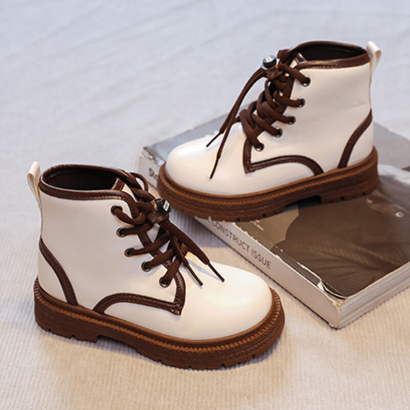 Toamnă Versatile Fete Copii Cizme Causal Scurte Cizme din piele Moda Anti-alunecare Cauciuc Talpa moale Copii Causal Chic Pantofi Hot