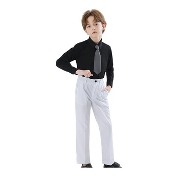 Boys Blazer Formal Pants Μακρύ μονόχρωμο Παιδικό Επίσημο Παντελόνι Μέγεθος 110-170 Παιδικά Σχολικά ρούχα