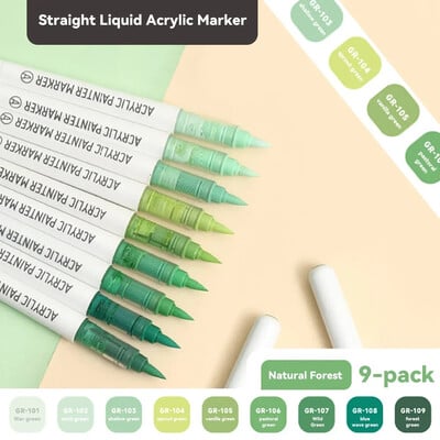 Marcatori acrilici, 9 culori, pixuri portabile de pictură colorate, pentru copii, cadou, graffiti, pentru piatră, sticlă, carcasă, pantofi, bricolaj, artizanat6