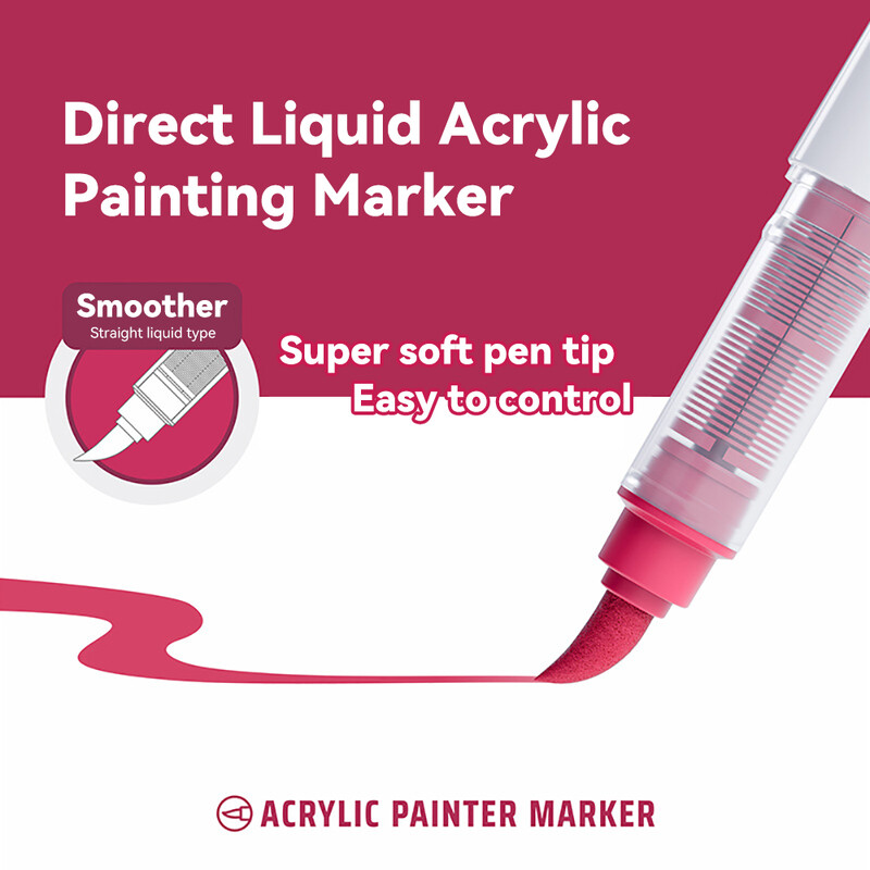 Marcatori acrilici, 9 culori, pixuri portabile de pictură colorate, pentru copii, cadou, graffiti, pentru piatră, sticlă, carcasă, pantofi, bricolaj, artizanat6