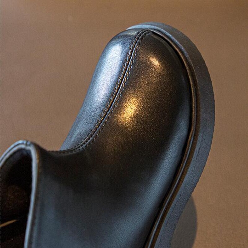 Moda Bebeluși Fetițe Cizme Martin Copii Toddler Cizme scurte Pantofi pentru studenți Impermeabil în aer liber Toamnă Primăvară Cizme noi anti-alunecare Negru