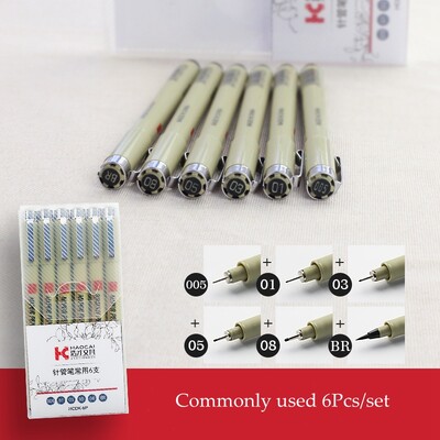 Pigment Liner Micron Pen Set Neelde Drawing Pens set 005 01 02 03 04 05 08 1.0 Brush Art Markeri Fineliner Sketching Pen