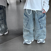 Pantaloni Jeans băieți Pantaloni lungi Bumbac 2024 Nou Sosire Primăvară Toamnă Pantaloni copii pentru copii Adolescenți Îmbrăcăminte pentru copii