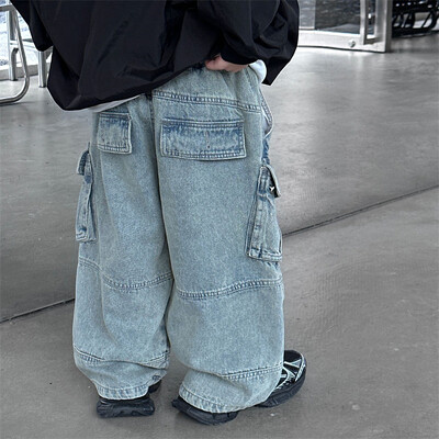 Pantaloni Jeans băieți Pantaloni lungi Bumbac 2024 Nou Sosire Primăvară Toamnă Pantaloni copii pentru copii Adolescenți Îmbrăcăminte pentru copii