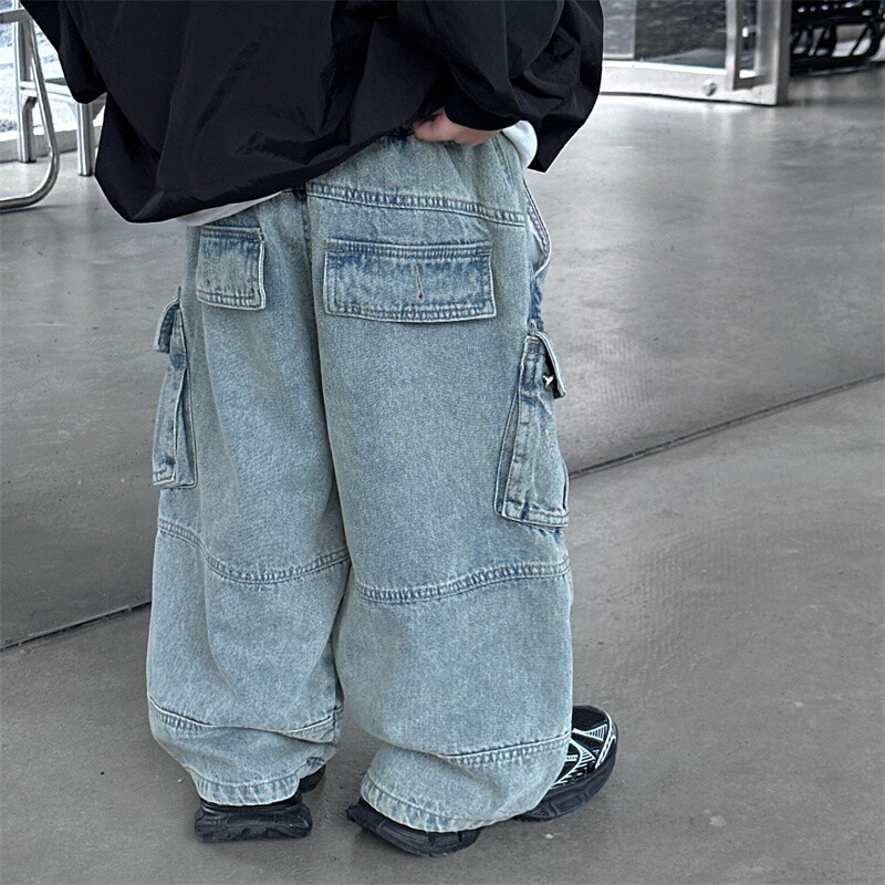 Pantaloni Jeans băieți Pantaloni lungi Bumbac 2024 Nou Sosire Primăvară Toamnă Pantaloni copii pentru copii Adolescenți Îmbrăcăminte pentru copii