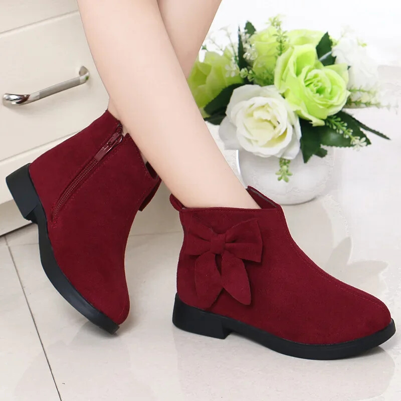 2023 Cizme fete pantofi sport din piele pentru fete copii cizme calde moda fund moale cizme de zăpadă prințesă pantofi copii