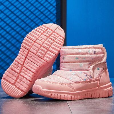 Zimske tople krznene čizme za snijeg Dječje crne krznene cipele za djevojčice Neklizajuća vodootporna dječja obuća Dječje tenisice Cipele za bebe Ružičasta