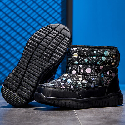 Zimske tople krznene čizme za snijeg Dječje crne krznene cipele za djevojčice Neklizajuća vodootporna dječja obuća Dječje tenisice Cipele za bebe Ružičasta